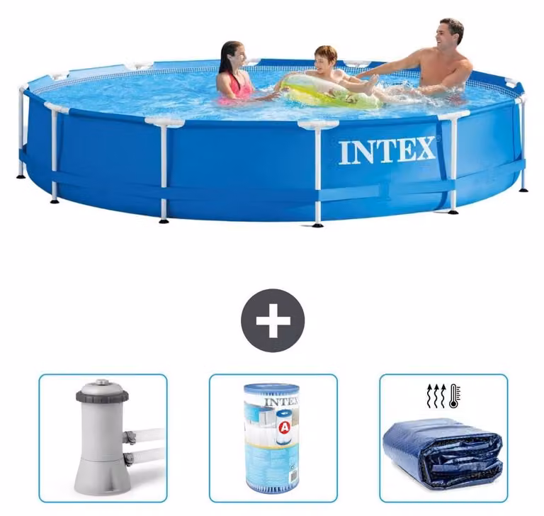 Piscina autoportante rettangolare - 366x76 cm - 4 pezzi - Modello S21332