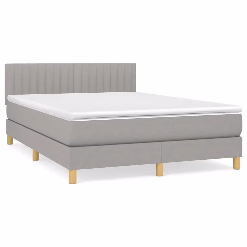 Letto Ibrido con Giroletto a Molle e Materasso vidaXL, Grigio e Bianco, L/P/H: 140 x 200 x 88 cm – 2