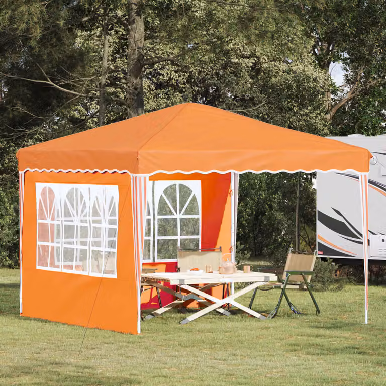 vidaXL Tenda per feste a pop-up arancione L/P/H: 288 x 288 x 245 cm