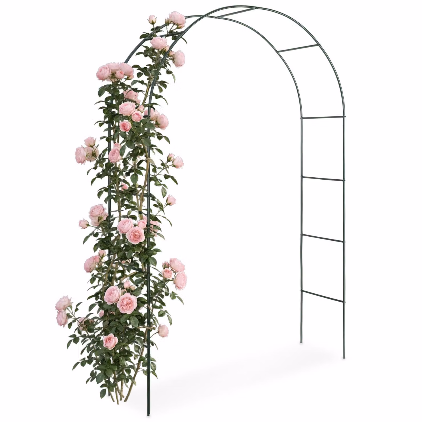 Arco per rose rampicanti TecTake GmbH in metallo verde, H: 240 cm, L: 140 cm, P: 40 cm – 1
