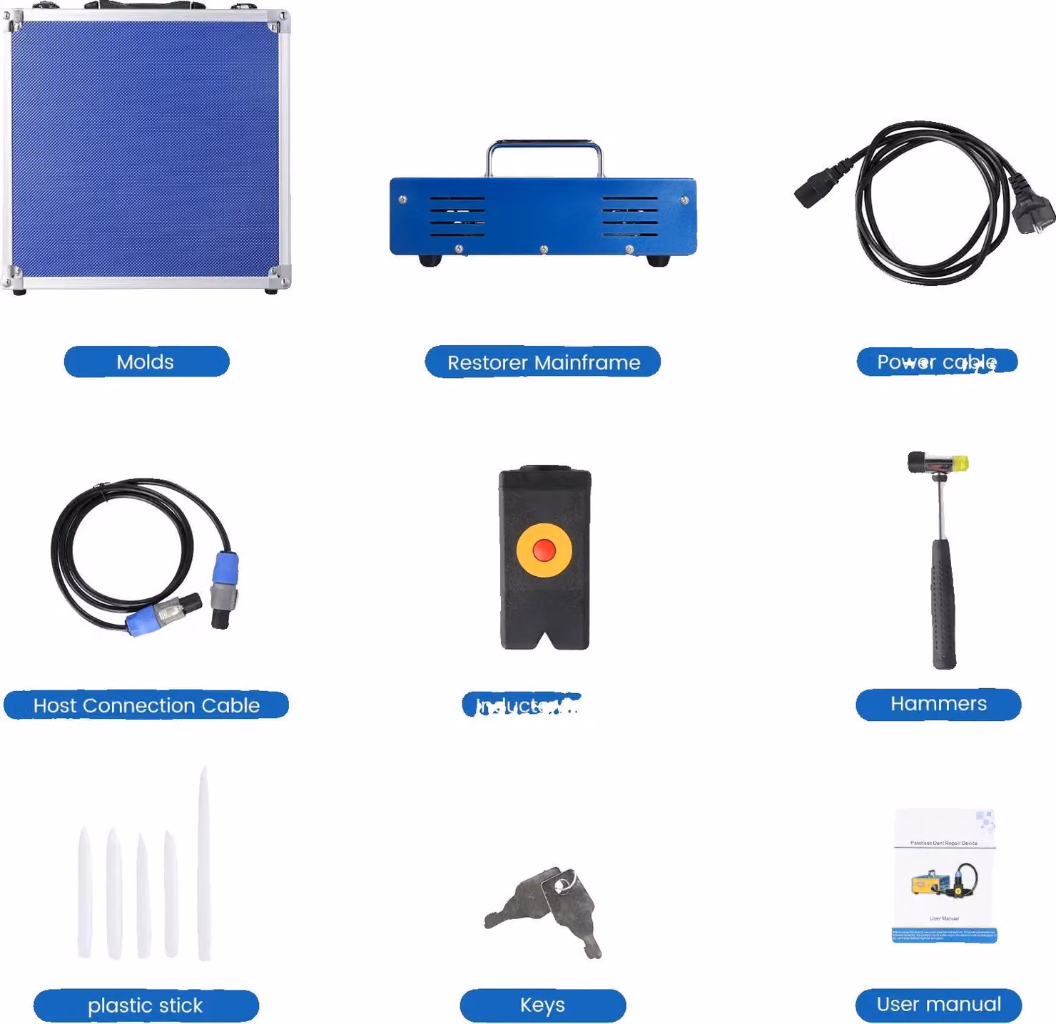 Riscaldatore a induzione, controllo digitale, rimozione delle ammaccature, 1000W, spina UE