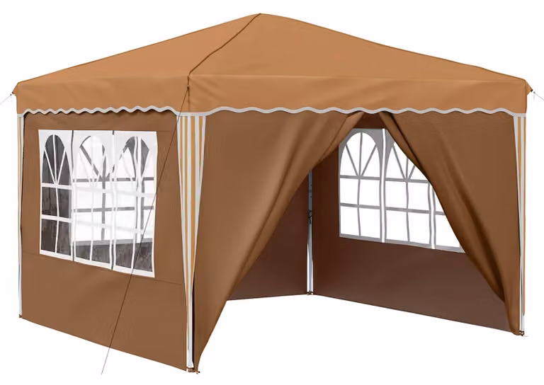 Tenda per feste a pop-up 288 x 288 x 245 cm Beige