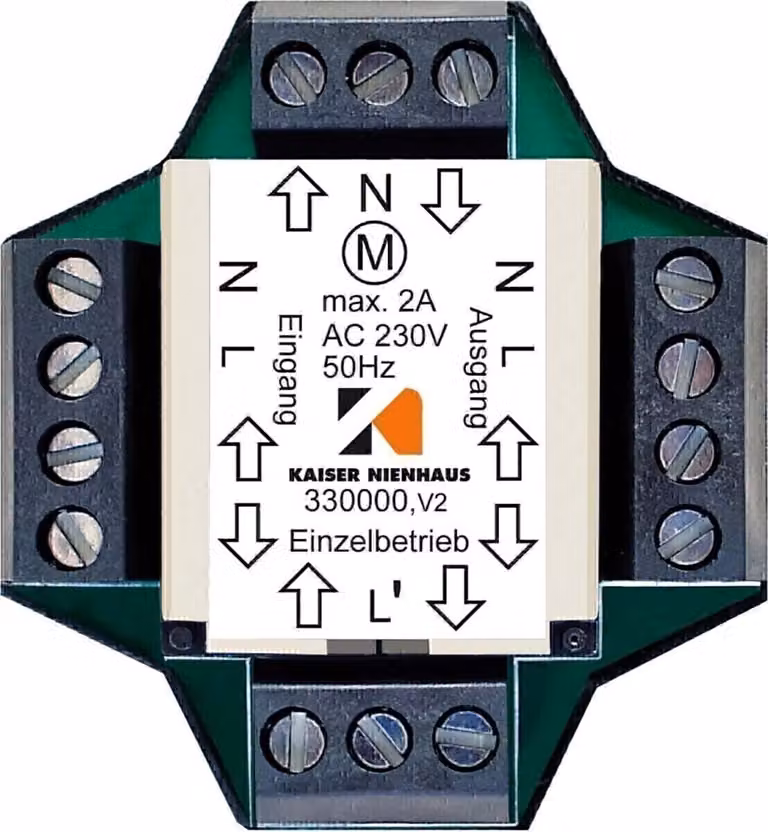 Relè di comando multiplo EB 230V per 2 motori - Relè cieco isolatore 330000
