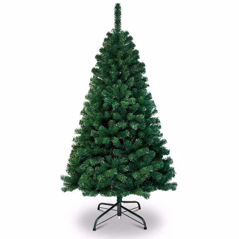 Jopassy Albero di Natale artificiale 150 cm Albero di Natale artificiale con supporto per albero Decorazione natalizia Verde PVC