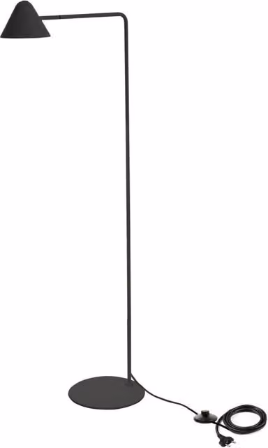 Lampada da Terra a LED 25x45,5xH129,5 cm in Metallo e Marmo Antares Nero