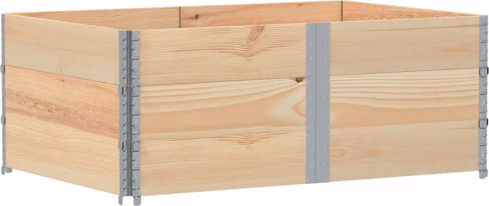 Paretali per Pallet 3 pz 150x100 cm in Legno Massello di Pino