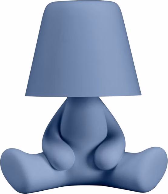Qeeboo Sweet Brothers Joe Lampada da tavolo ricaricabile LED con controllo touch in blu