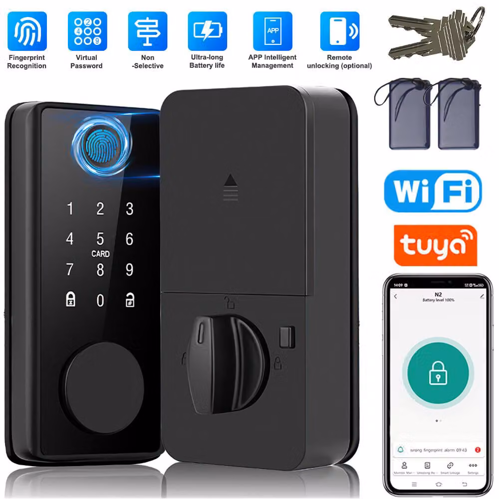 Serratura di sicurezza intelligente con impronta digitale e touchscreen