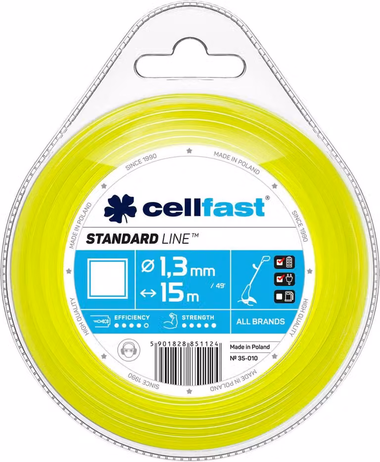 Cellfast STANDARD Damil per tosaerba - profilo quadrato, 2,7 mm x 15 m
