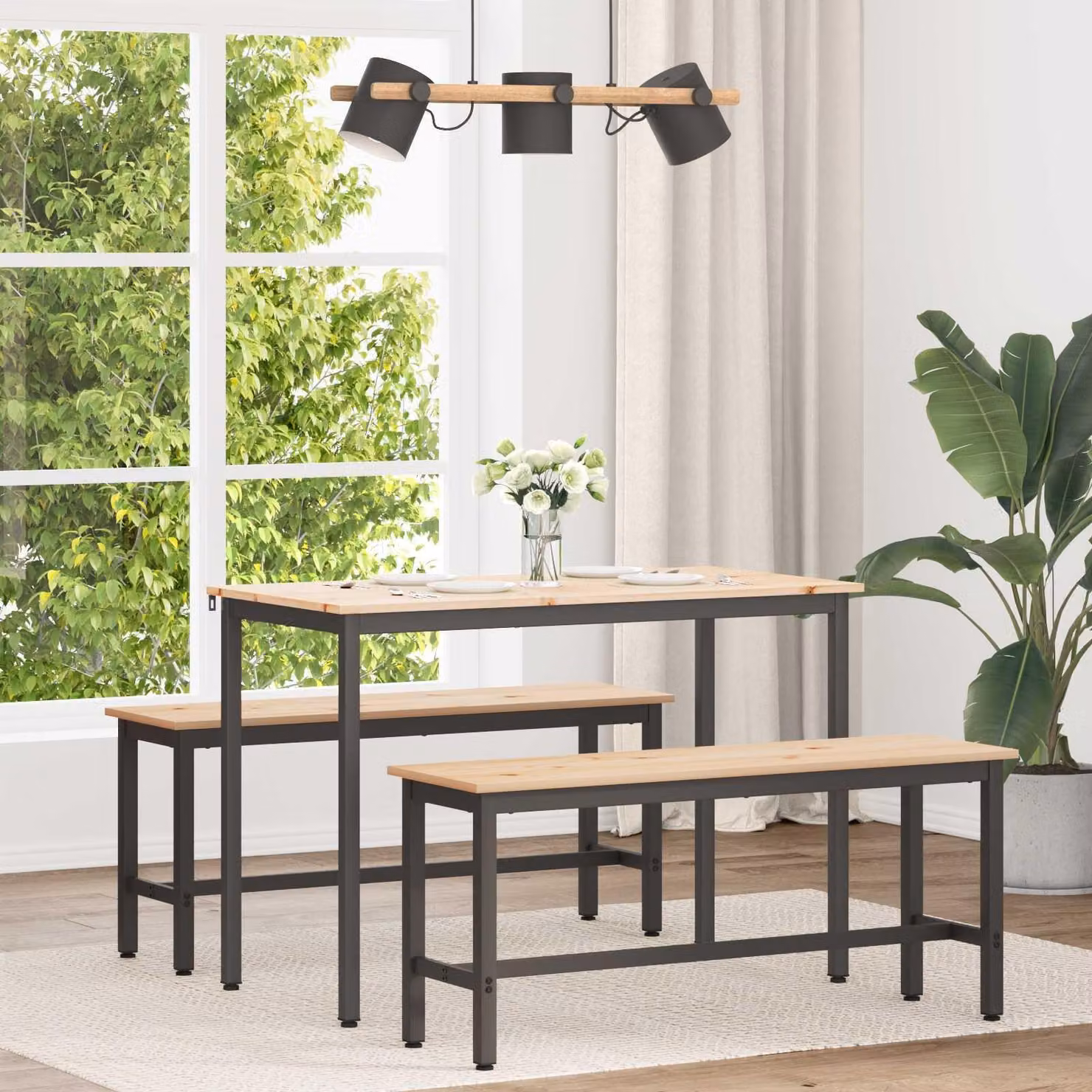 Maison Exclusive - Tavolo da pranzo Natur 110 x 55 x 75 cm Legno di pino massiccio
