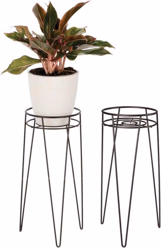 Espositore per piante grasse con vasi a forcina - supporti minimalisti per piante - bronzo