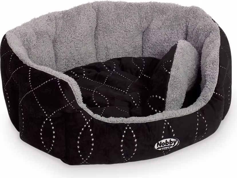 Letto Nobby comfort ovale "CENO" L x P x A: 65 x 57 x 22 cm nero / grigio