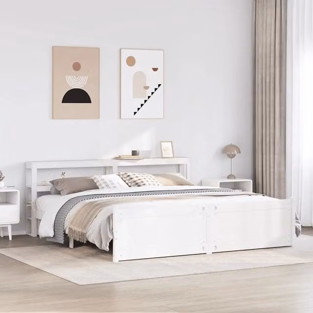 Giroletto con Testiera senza Materasso Bianco 180x200 cm 3306028