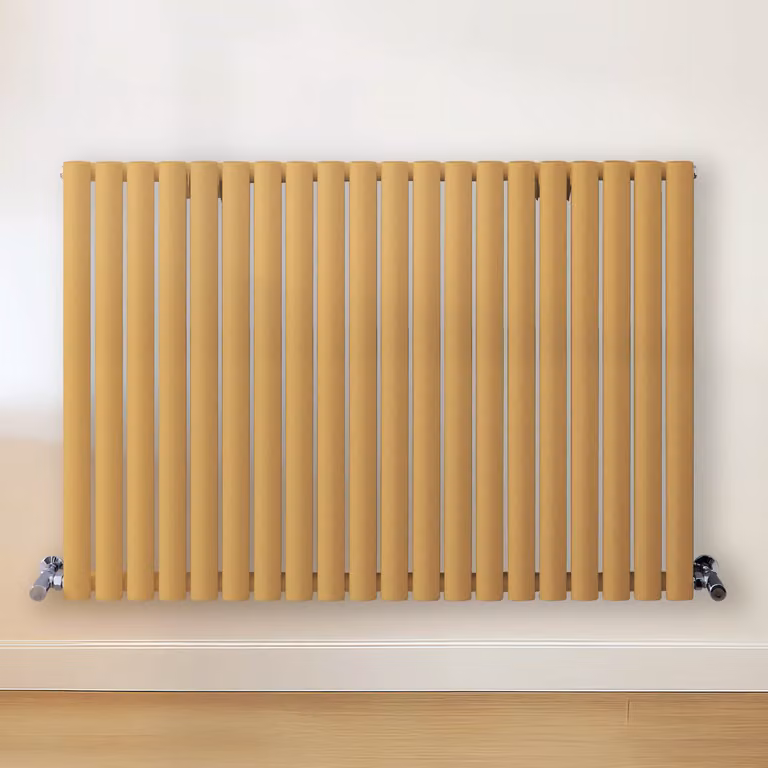 Radiatore di Design Orizzontale Giallo (Autumn Giallo) - 800mm x 1180mm - Pannello Doppio  - Revive