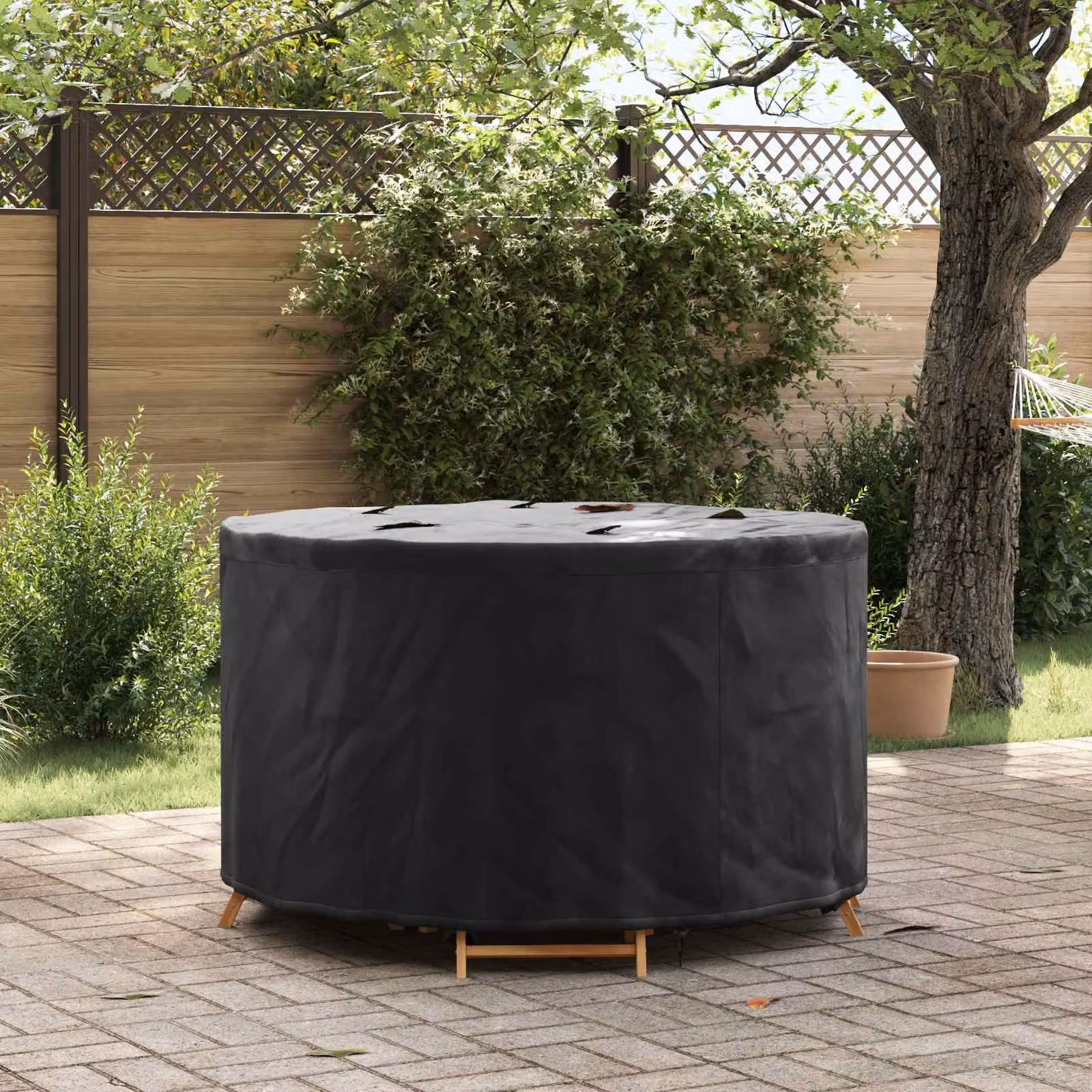 Copertura per mobili vidaXL in tessuto Oxford 210D nero L/P/H: 102 x 102 x 71 cm
