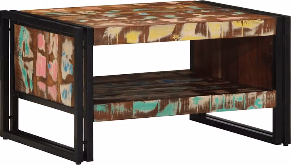 Maison Exclusive - Tavolino multicolore 70x50x38 cm Legno antico Legno massello