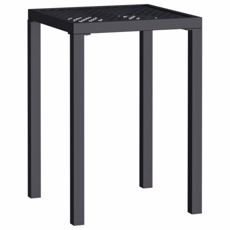 Tavolo da Giardino Antracite 50x50x72 cm Acciaio