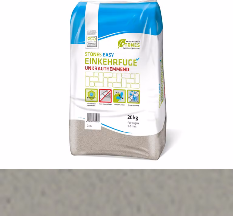 Stones EASY Einkehrfugensand Unkrauthemmend 1-5mm 20kg Grau