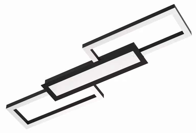Lampada da soffitto a LED Eglo Fomento nera 78 x 26 cm, luce bianca calda-bianca fredda