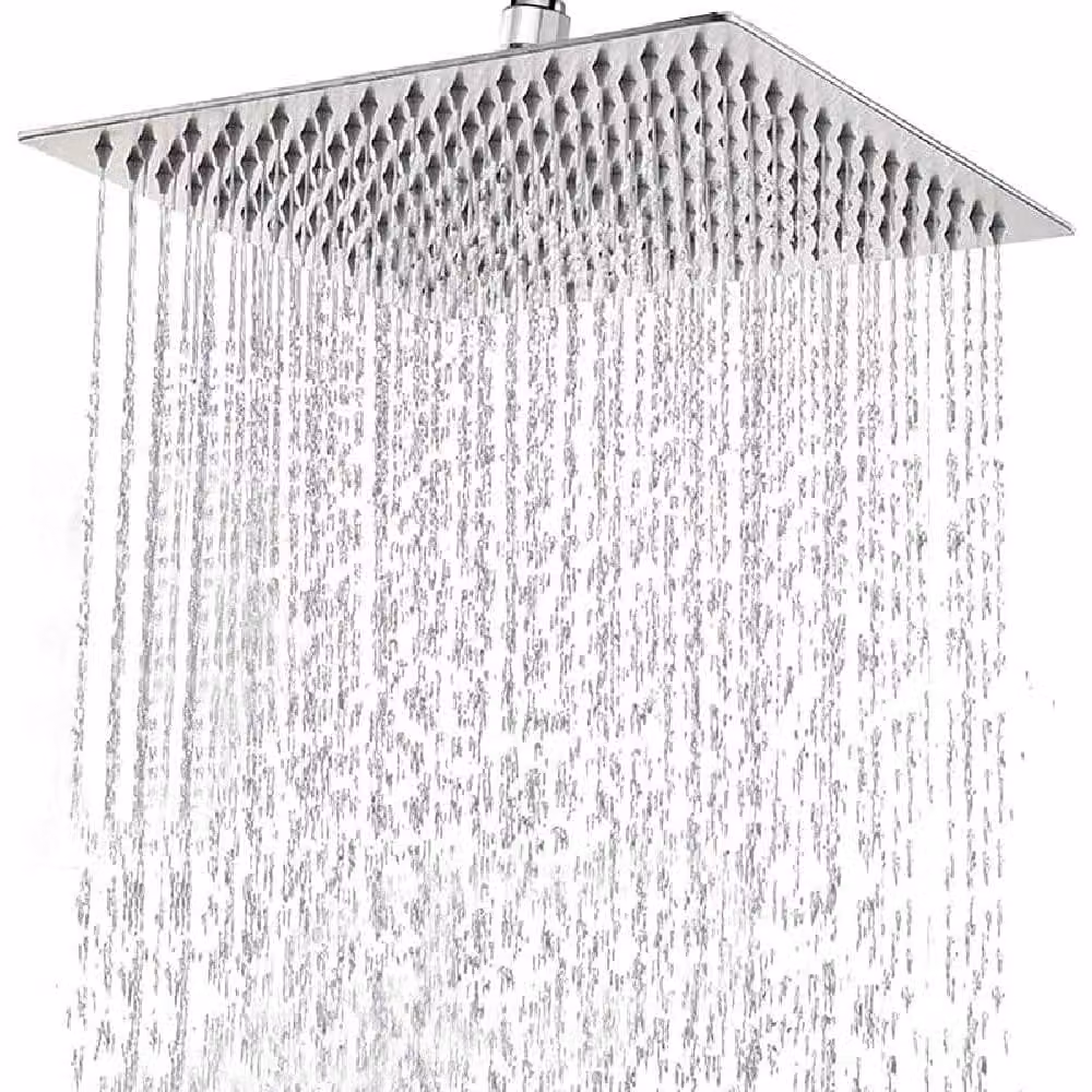 Soffione doccia quadrato - 30 x 30 cm - Acciaio inossidabile - Cromato