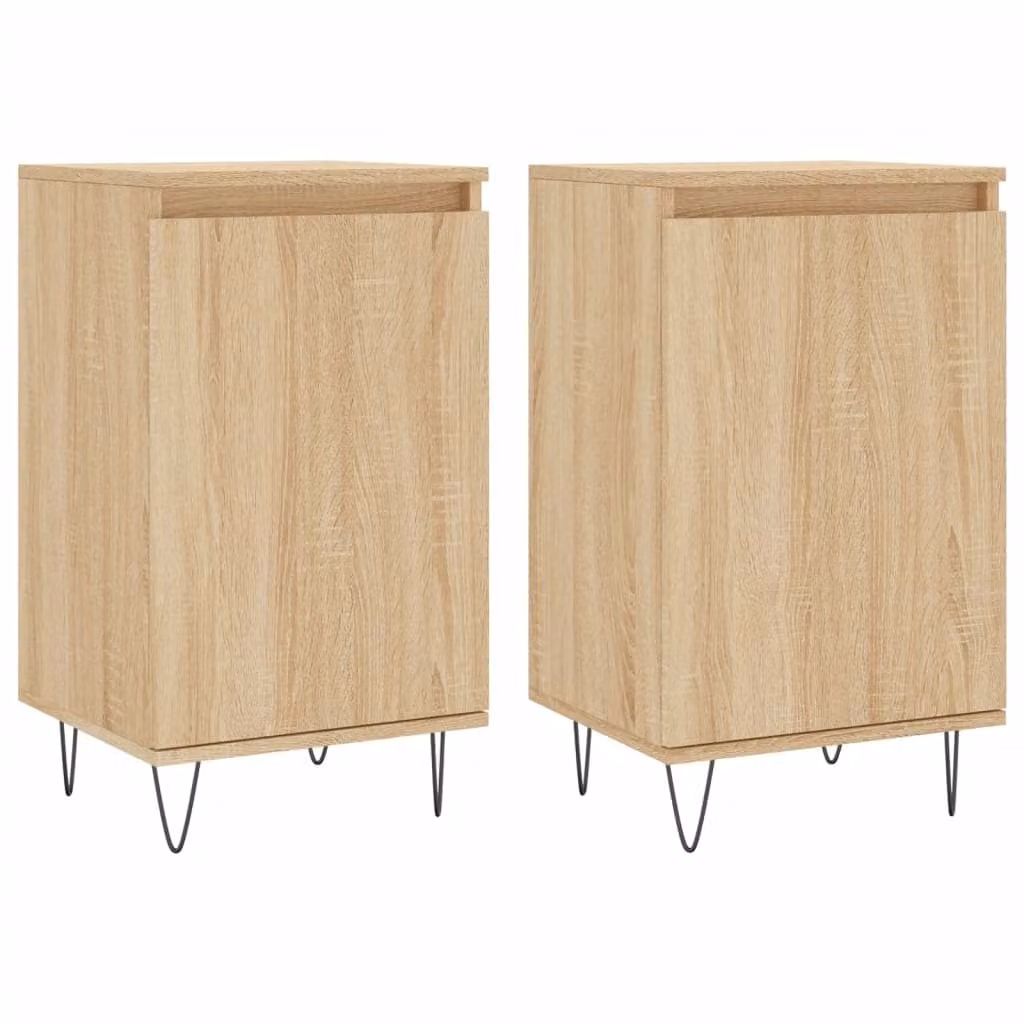Credenze 2 pz Rovere Sonoma 40x35x70 cm in Legno Multistrato