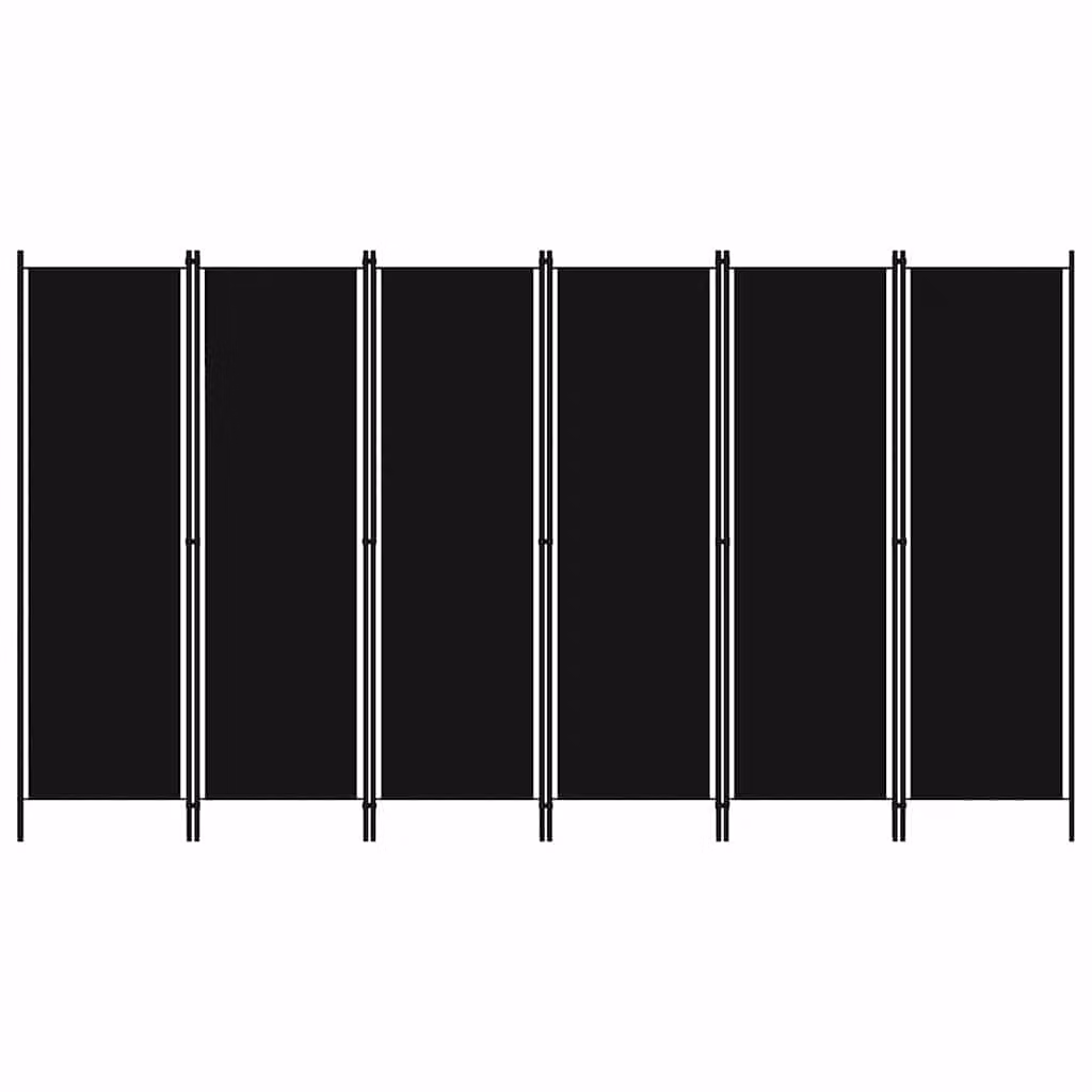 Paravento a 6 Pannelli vidaXL Nero L: 300 cm, H: 180 cm – 1