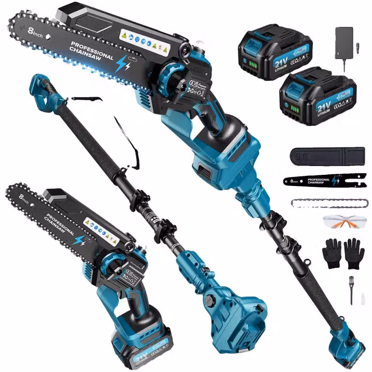 Motosega telescopica, funzionalità 2 in 1, design ergonomico, 20,32 cm