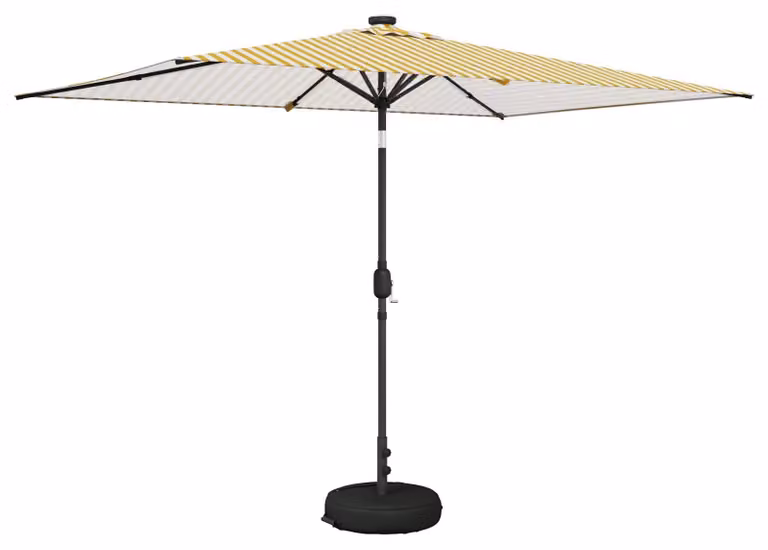 Parasol da Giardino con Luci LED 200 x 300 cm Poliestere