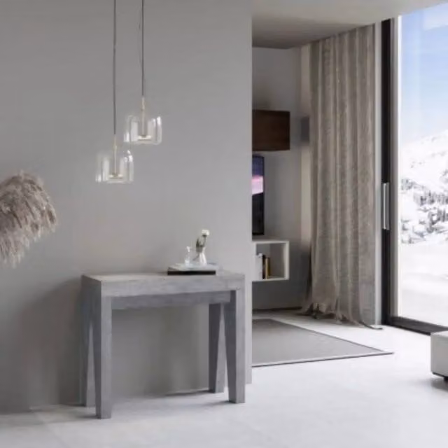 Consolle allungabile 90x40/196 cm Naxy Small cemento