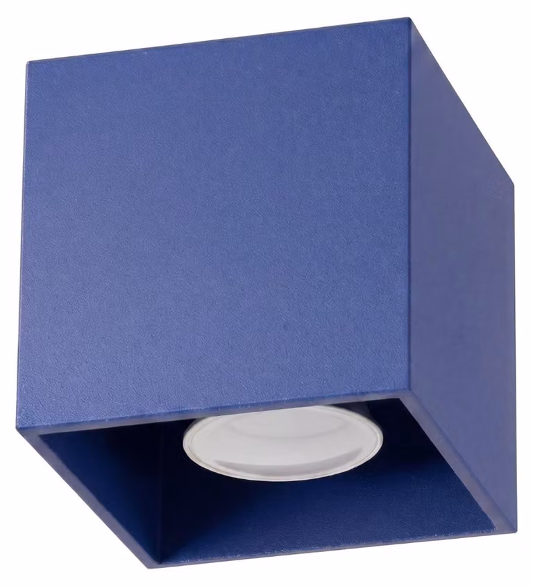 Plafoniera QUAD 1 oltremare 1xGU10 10W alluminio 10x10x10cm Sollux Lighting