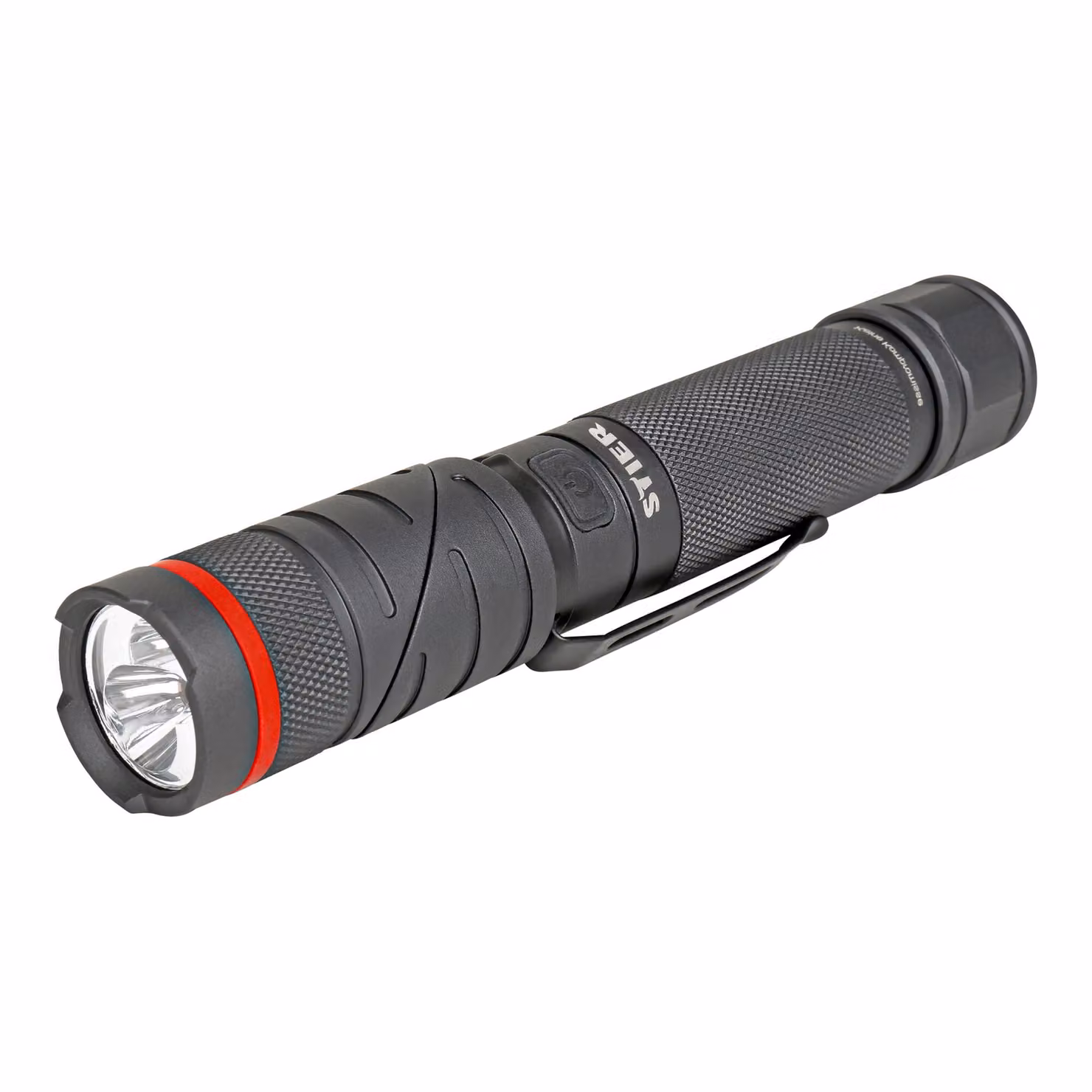 Torcia LED STIER con batteria ricaricabile, luce UV, 300 lumen, testa angolata, versatile per le ispezioni, lampada UV con funzione di luce nera, robusta e duratura