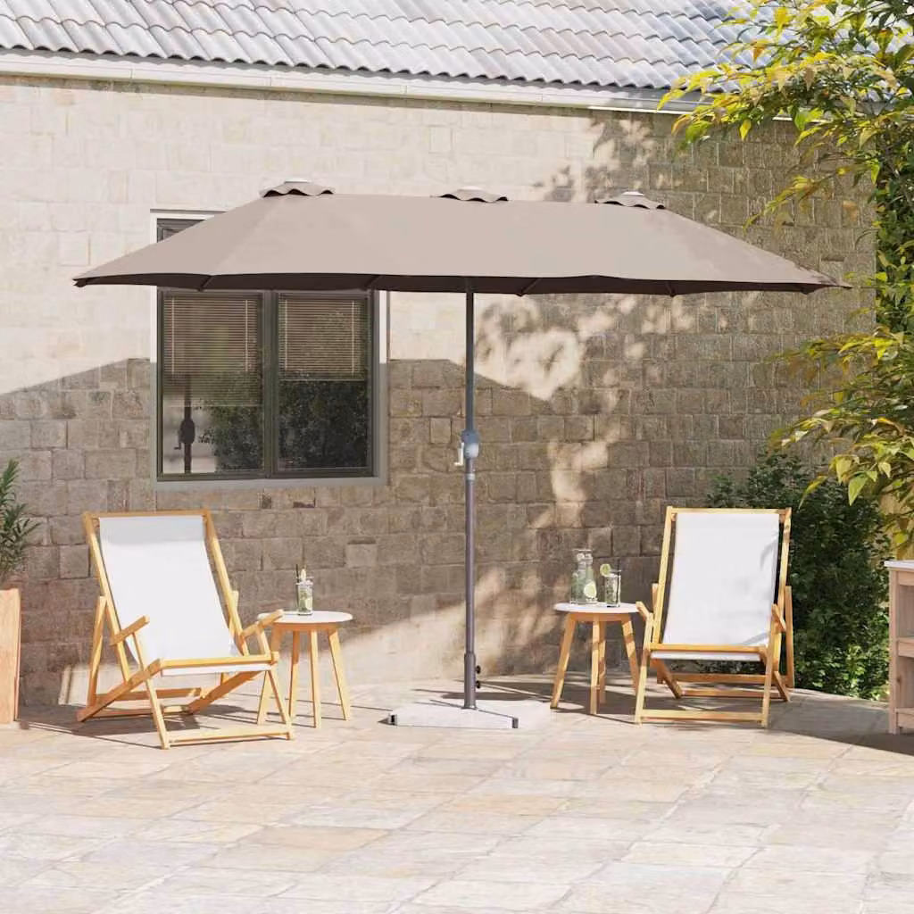 Maison Exclusive - Ombrellone da giardino, dimensioni 370 x 197 x 239 cm, realizzato in poliestere e alluminio
