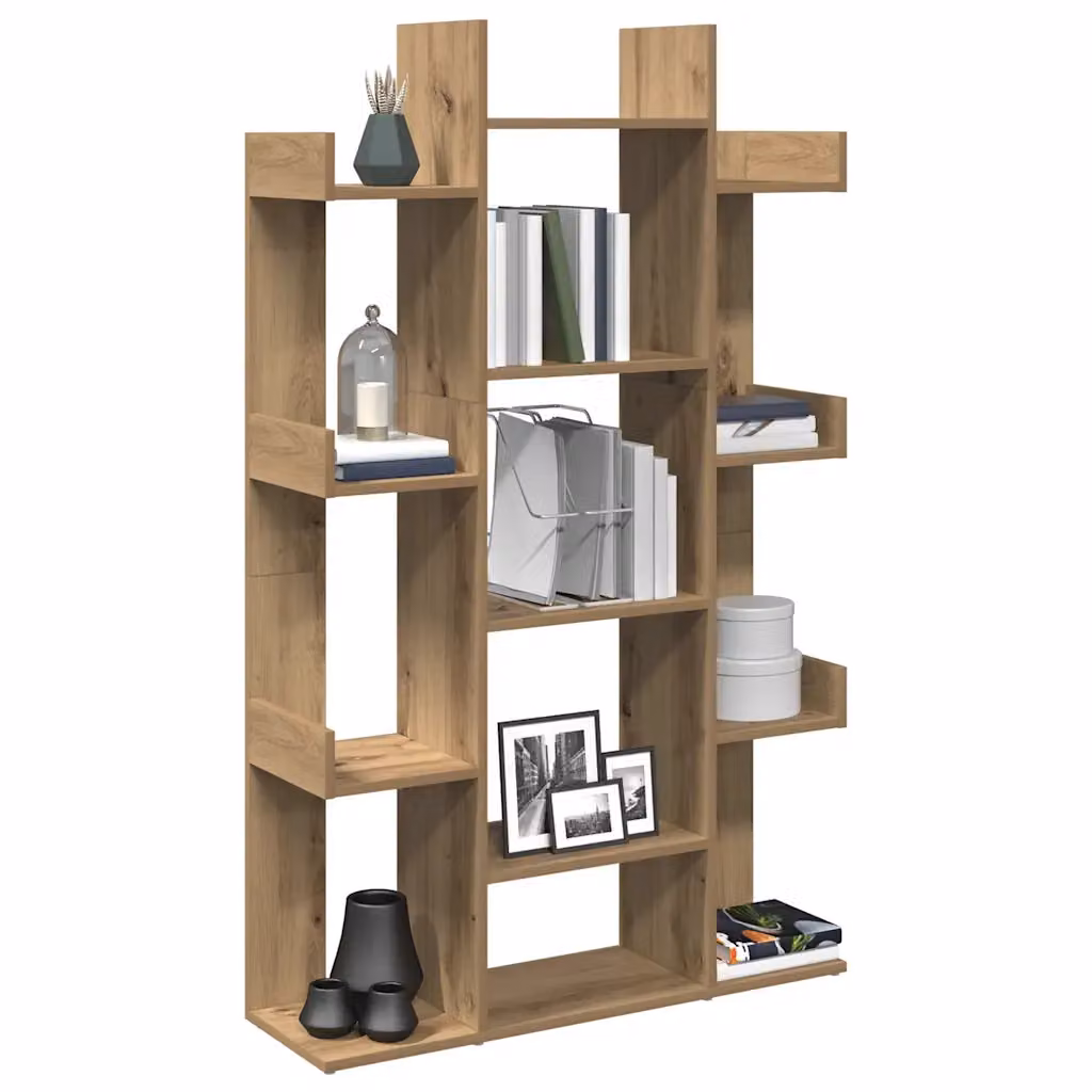 Libreria moderna vidaXL in legno color rovere, L 86 cm x P 25,5 cm x H 140 cm