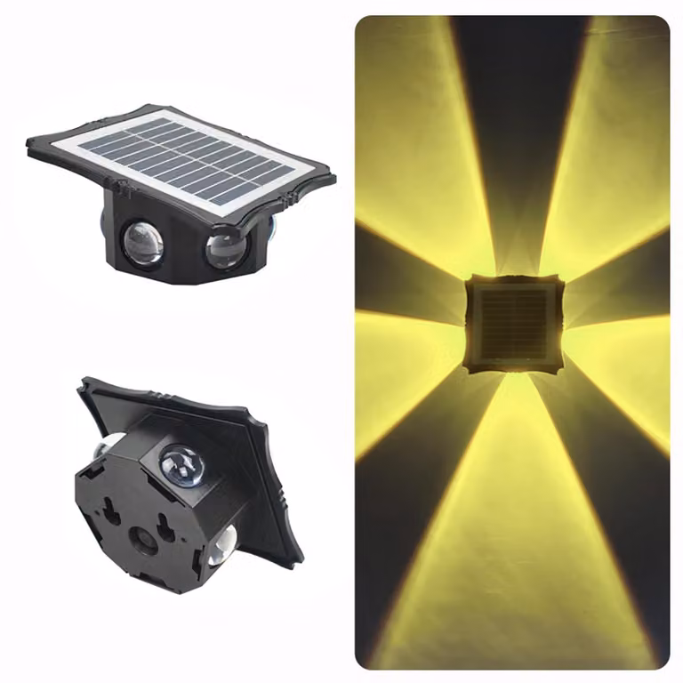 Lampada da esterno a LED, alimentata a energia solare, con sensore di movimento, grado di protezione IP65, 2 modalità, per uso esterno