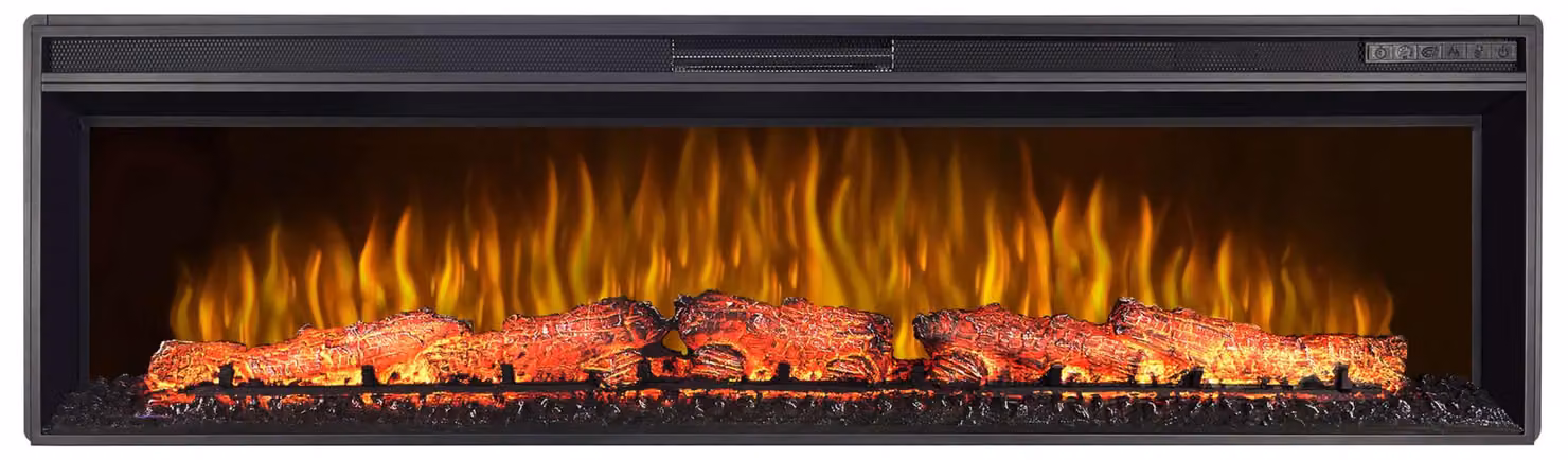 Camino elettrico da parete - Potenza riscaldante: 1600 W - Larghezza: 155 cm