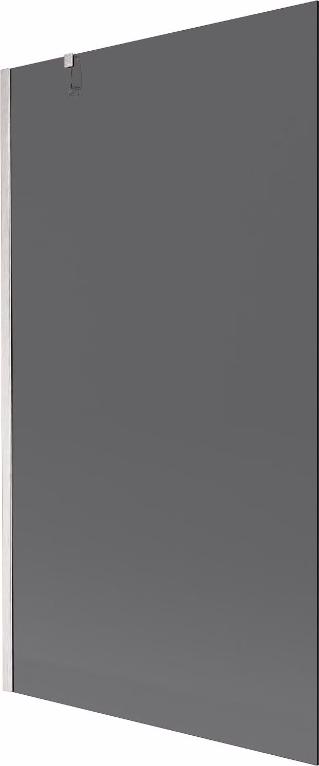 Mexen Next paravento da vasca da bagno a 1 anta 100 x 150 cm, grafite, nichel spazzolato - 895-100-000-00-40-97