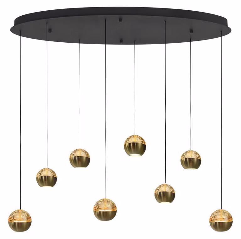 Lampada a sospensione - ottone - BELLUNO - vetro metallo - lampada di design - LED - 4591ME - Steinhauer Exclusive