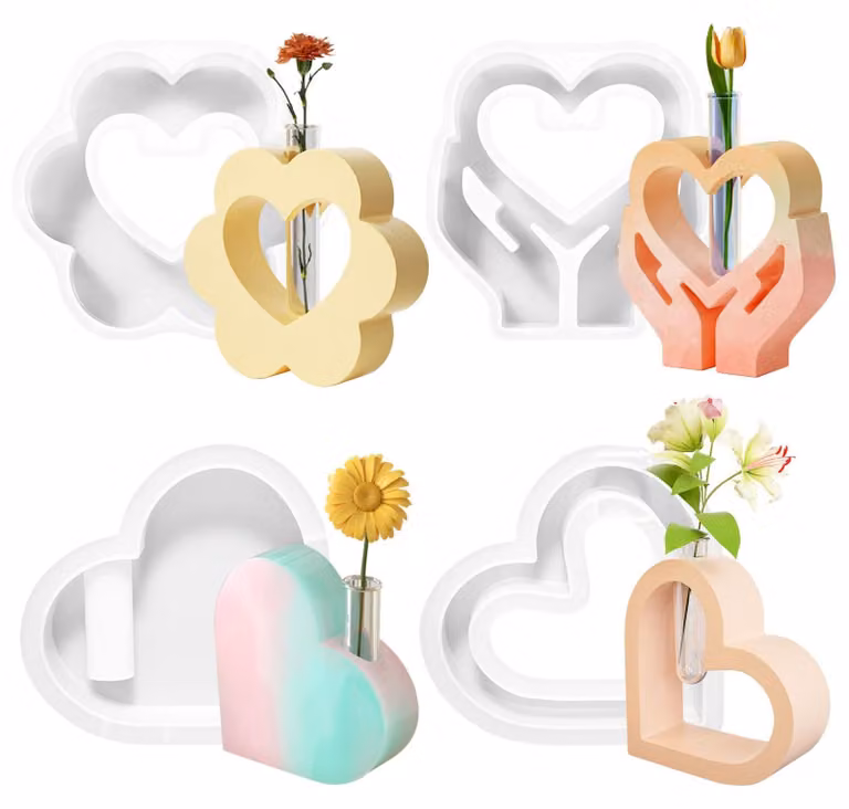 Omgoods - Set di 4 stampi in silicone per creare vasi utilizzando provette