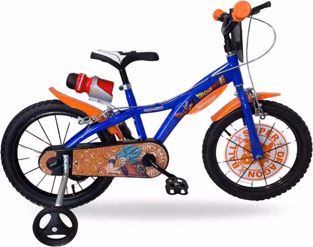 Bicicletta per bambini Dino Bikes Dragon Ball blu in metallo 16"