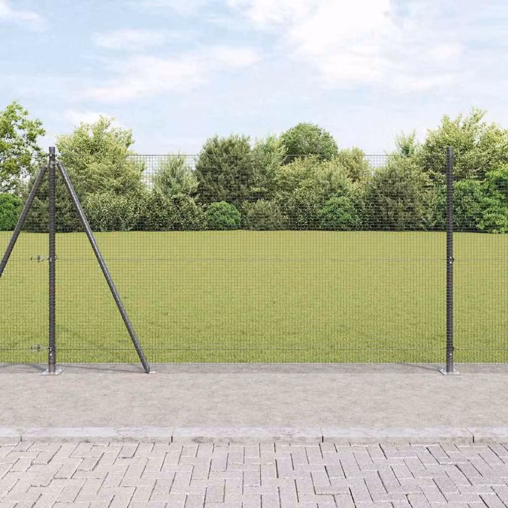 Maison Exclusive - Palo della recinzione Grigio 25 x 1,2 m (rete 16 x 16 mm)