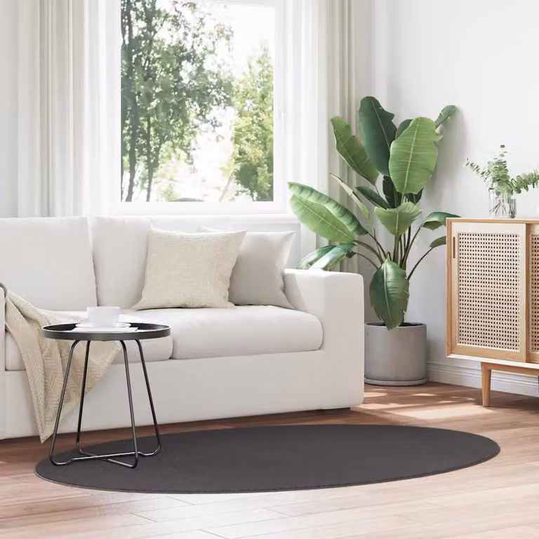 Tappeto moderno vidaXL HUARTE Antracite in 100% Poliestere, Lavabile e Antiscivolo, L 100 x P 200 cm