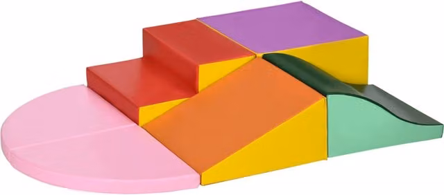 Set di 6 Costruzioni Morbide Giordanoshop in Schiuma Multicolore per Bambini L/P/H: 48 x 48 x 24 cm