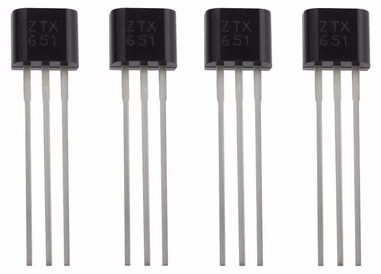 4 transistor al silicio NPN ZTX651, alloggiamento TO-92, per amplificazione e circuiti