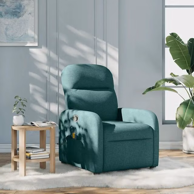 Poltrona Relax Reclinabile vidaXL in Tessuto Verde con Braccioli e Regolazione Manuale