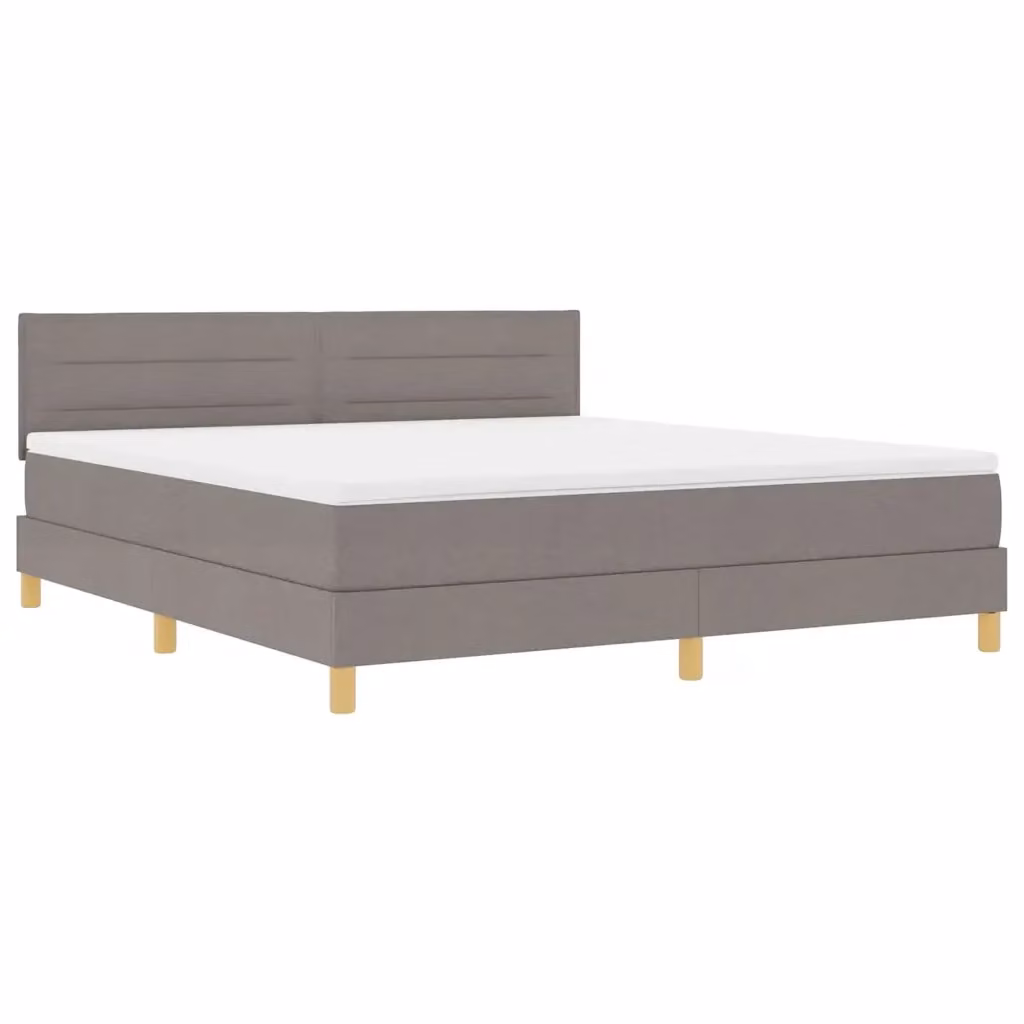 Letto matrimoniale moderno vidaXL con testiera imbottita, illuminazione LED sottostante e porta di ricarica USB, colore grigio, L/P/H: 180 x 200 x 203 cm – 2