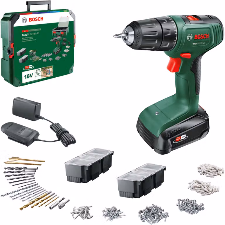 Bosch EasyDrill 18V-40 - 241 Trapano/avvitatore a batteria - 2 velocità - mandrino 13 mm - 40 N-m La