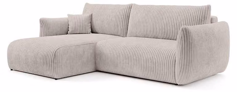 Divano a tre posti con funzione letto, modello Alloro, rivestito in tessuto color "maulbeeresche" (un tono di rosso-arancio)