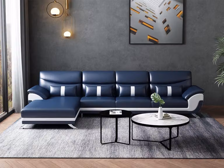 Ecke Ecksofa L-Form Wohnlandschaft Sofa Couch Polster Garnitur Sofas Leder