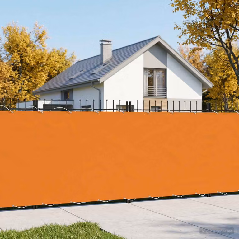 Schermo di privacy per balcone vidaXL in poliestere arancione L: 1000 cm, H: 150 cm