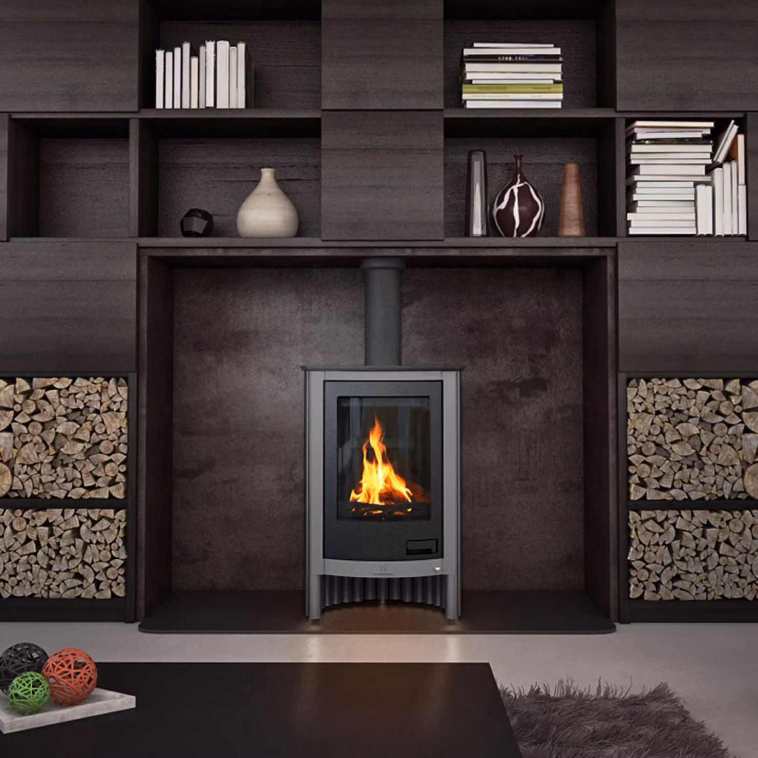 Termocamino HS FLAMINGO MASTERFLAMME Piccolo I - grigio